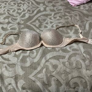 Secret Treasures Beige Rhinestone Bra